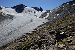 Le condizioni del ghiacciaio (Hohsandgletscher) non sono ottimali....